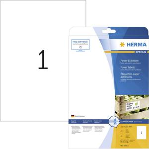 Herma 10911 Zelfklevende etiketten 210 x 297 mm Papier Wit 25 stuk(s) Permanent hechtend Inkjet, Laser (zwart/wit), Laser (kleur), Kopiëren (zwart/wit),