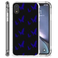 Apple iPhone Xr Doorzichtige Silicone Hoesje Vlinder Patroon