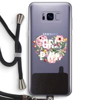 GRL PWR Flower: Samsung Galaxy S8 Plus Transparant Hoesje met koord