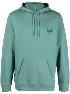 A.P.C. hoodie à logo imprimé - Vert