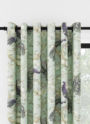 Laura Ashley Belvedere Eendenei Blauw Ringgordijn
