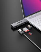 Sitecom MD-1013 geheugenkaartlezer USB 2.0 Type-A/Type-C Grijs - thumbnail