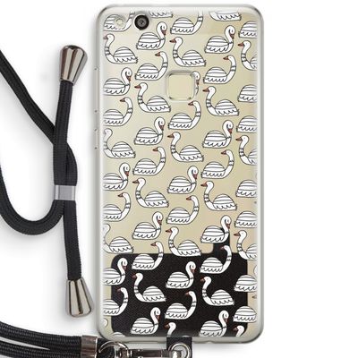 Zwanen: Huawei Ascend P10 Lite Transparant Hoesje met koord