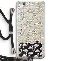 Zwanen: Huawei Ascend P10 Lite Transparant Hoesje met koord