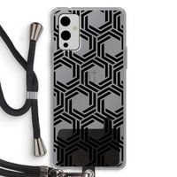 Geometrisch patroon: OnePlus 9 Transparant Hoesje met koord