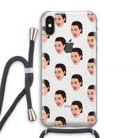 Ugly Cry Call: iPhone XS Max Transparant Hoesje met koord