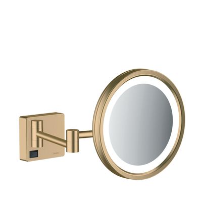 Hansgrohe Addstoris make-up spiegel led 3x vergroting brushed bronze 41790140