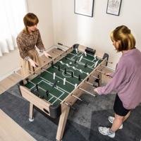 138 cm Tafelvoetbaltafel Arcade Voetbaltafel 2 Ballen 26 Spelers 2 Score Markers Verstelbare Poten voor Kinderen en Volwassenen