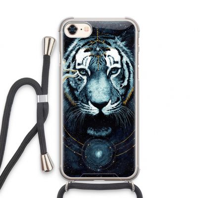 Darkness Tiger: iPhone 8 Transparant Hoesje met koord
