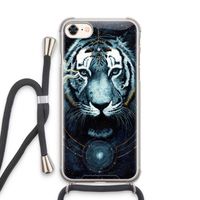 Darkness Tiger: iPhone 8 Transparant Hoesje met koord