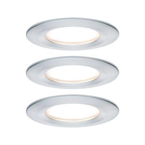 Paulmann Nova Inbouwlamp voor badkamer Set van 3 stuks LED LED 18 W IP44 Aluminium (gedraaid)