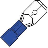Kabelschoen blauw vlaksteker geïsoleerd 4,8x0,5mm voor draad 1,5-2,5 mm2 100 stuks 100400 Klemko Kabelschoen blauw vlaksteker geïsoleerd 4,8x0,5mm voor draad 1,5-2,5 mm2 100 stuks 100400 Klemko