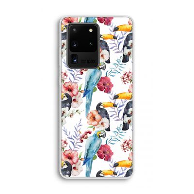Bloemen tukan: Samsung Galaxy S20 Ultra Transparant Hoesje