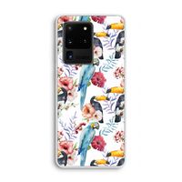 Bloemen tukan: Samsung Galaxy S20 Ultra Transparant Hoesje