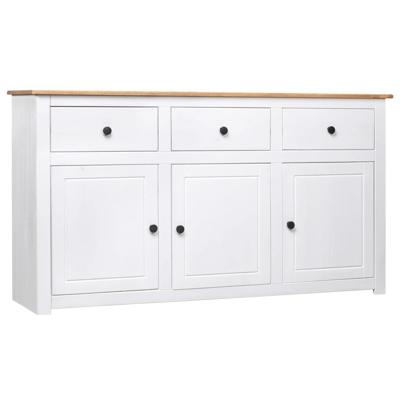 Dressoir Panama Range 135x40x80 cm massief grenenhout wit