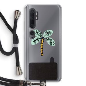 Palmboom: Xiaomi Mi Note 10 Pro Transparant Hoesje met koord