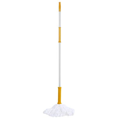 Schoonmaak/dweilen vloermop met telescoopsteel - uitschuifbaar 85 tot 125 cm