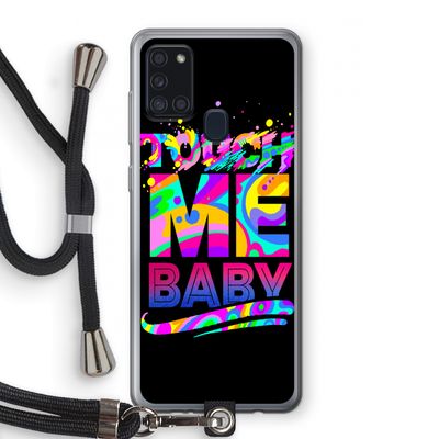 Touch Me: Samsung Galaxy A21s Transparant Hoesje met koord