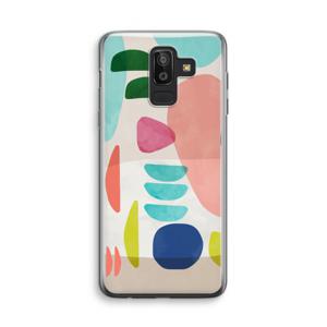 Bold Rounded Shapes: Samsung Galaxy J8 (2018) Transparant Hoesje