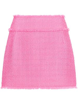 Dolce & Gabbana minijupe en tweed à taille haute - Rose