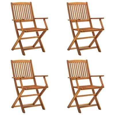 Tuinstoelen inklapbaar 4 st massief acaciahout