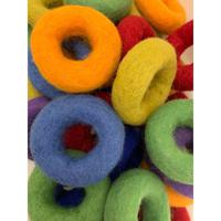 Papoose Toys Papoose Toys Felt Stringing Doughnuts/49pc