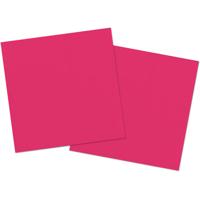 Folat Feest Servetten - 20x - fuchsia - 33 x 33 cm - papier - lunch/diner servetjes
