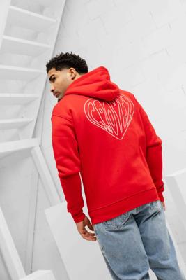 Croyez Stitched Heart Zip Hoodie Heren Rood - Maat S - Kleur: Rood | Soccerfanshop