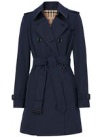 Burberry trench The Short Chelsea Heritage à taille ceinturée - Bleu - thumbnail