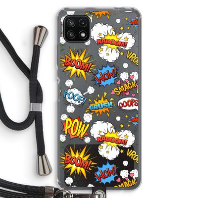 Pow Smack: Samsung Galaxy A22 5G Transparant Hoesje met koord