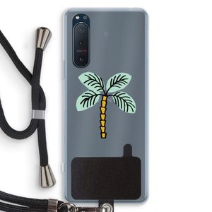 Palmboom: Sony Xperia 5 II Transparant Hoesje met koord