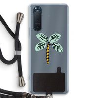 Palmboom: Sony Xperia 5 II Transparant Hoesje met koord