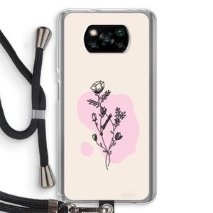 Roses are red: Xiaomi Poco X3 NFC Transparant Hoesje met koord