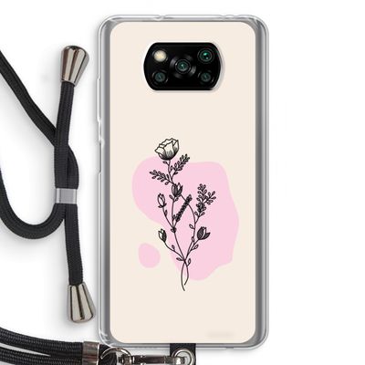 Roses are red: Xiaomi Poco X3 NFC Transparant Hoesje met koord