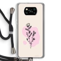 Roses are red: Xiaomi Poco X3 NFC Transparant Hoesje met koord