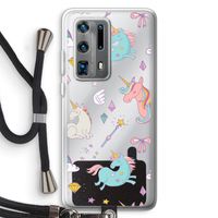 Fantasiewereld: Huawei P40 Pro Plus Transparant Hoesje met koord