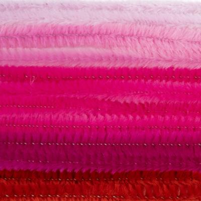 Chenilledraad - 50x - roze tinten - 8 mm x 50 cm - hobby/knutsel materialen