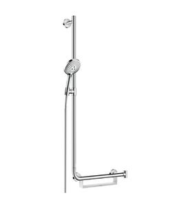 Hansgrohe Raindance Select S doucheset met glijstang 110cm en opbergmand links chroom