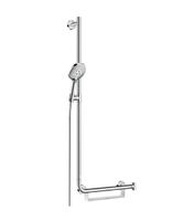 Hansgrohe Raindance Select S doucheset met glijstang 110cm en opbergmand links chroom