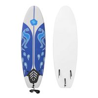 vidaXL Surfplank 170 cm blauw - thumbnail