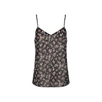 Lofty Manner gebloemde spaghettitop Mariana zwart/ roze - thumbnail