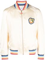 Casablanca logo-patch bomber jacket - Tons neutres