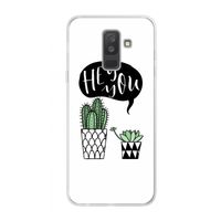 Hey you cactus: Samsung Galaxy A6 Plus (2018) Transparant Hoesje