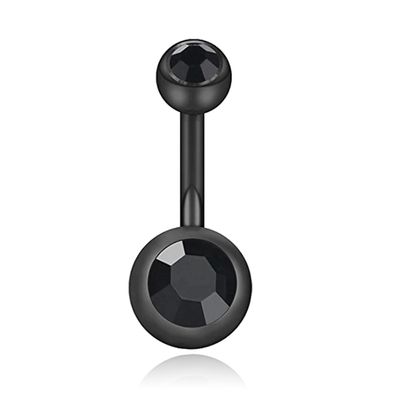 Navelpiercing LGT JWLS - All Black Zirkon
