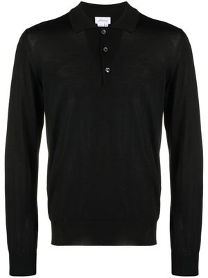 Brioni polo à manches longues - Noir