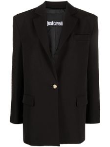 Just Cavalli blazer à logo imprimé - Noir