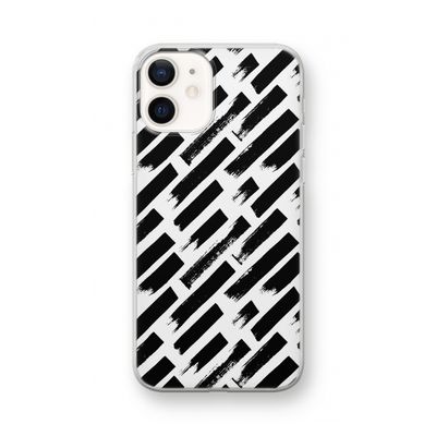 Zwarte vegen: iPhone 12 mini Transparant Hoesje