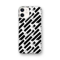 Zwarte vegen: iPhone 12 mini Transparant Hoesje
