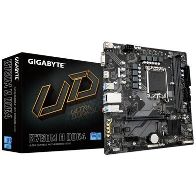 Gigabyte B760M H DDR4 Moederbord Socket Intel LGA 1700 Vormfactor Micro-ATX Moederbord chipset Intel® B760