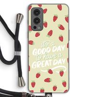 Don't forget to have a great day: OnePlus Nord 2 5G Transparant Hoesje met koord